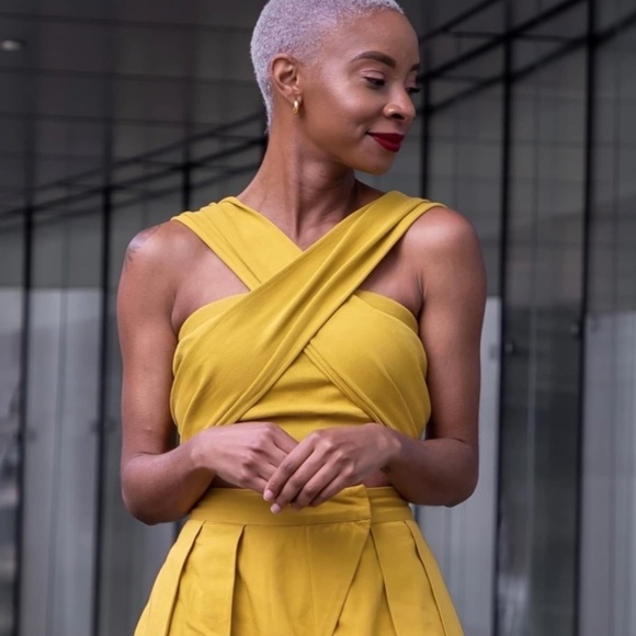 THE DROP Citronelle Bustier Wrap Around Rib Cropped Top - Picture 1 of 14